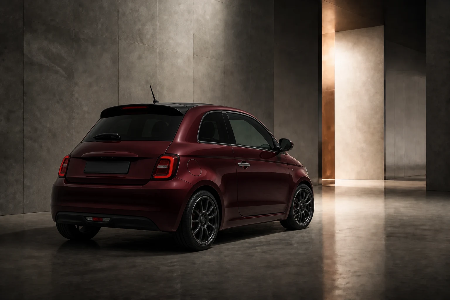 Fiat 500 для визуальной примерки оттенка тонировки